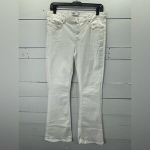 Zara White Flare Jeans Size 8